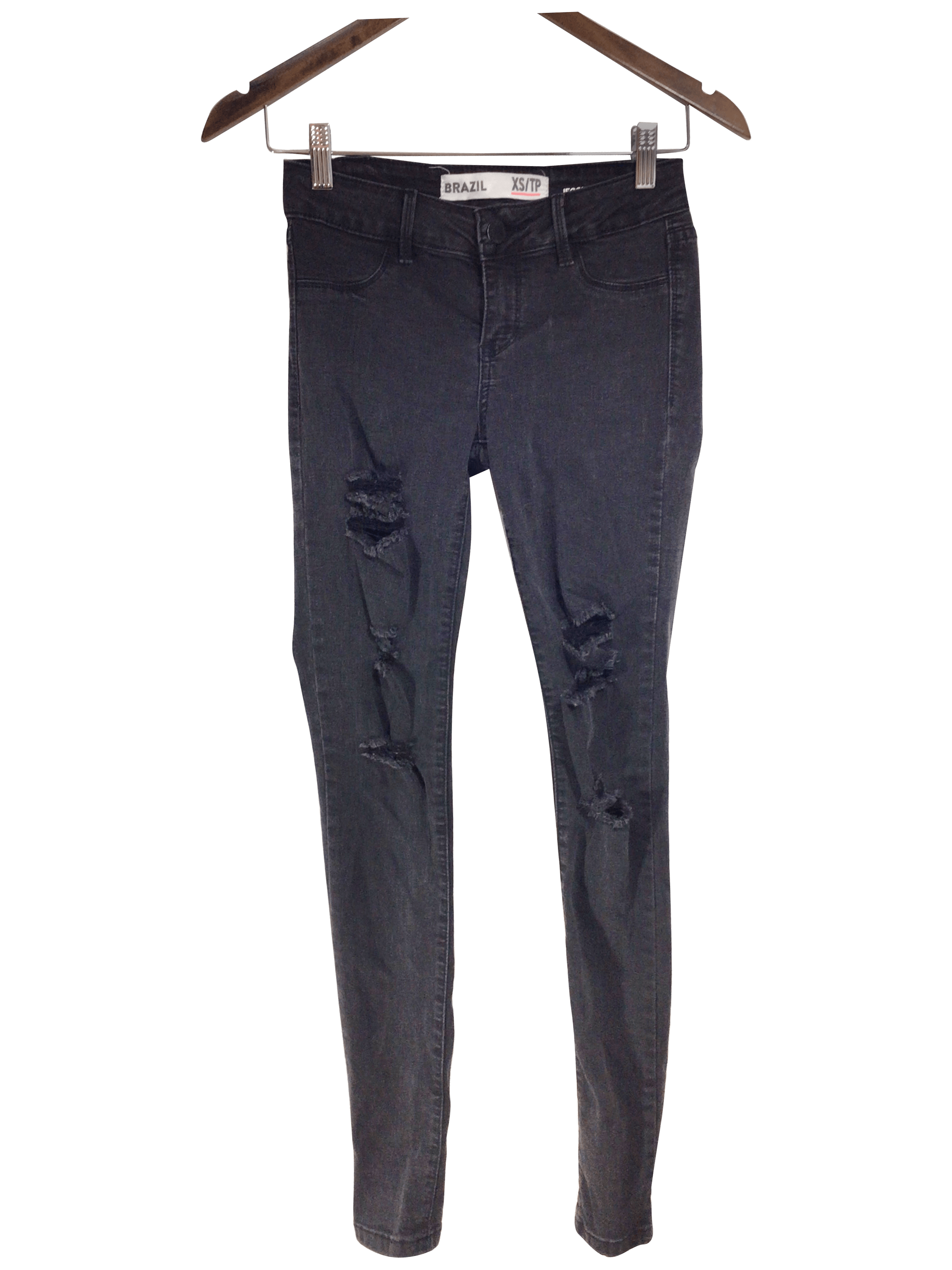 UNBRANDED Women Straight-Legged Jeans Regular fit in Black - XS