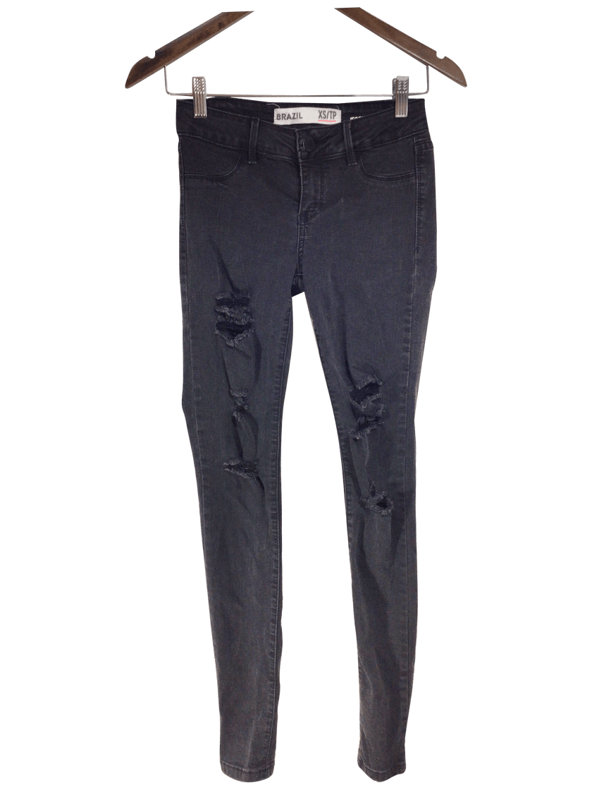 UNBRANDED Women Straight-Legged Jeans Regular fit in Black - XS