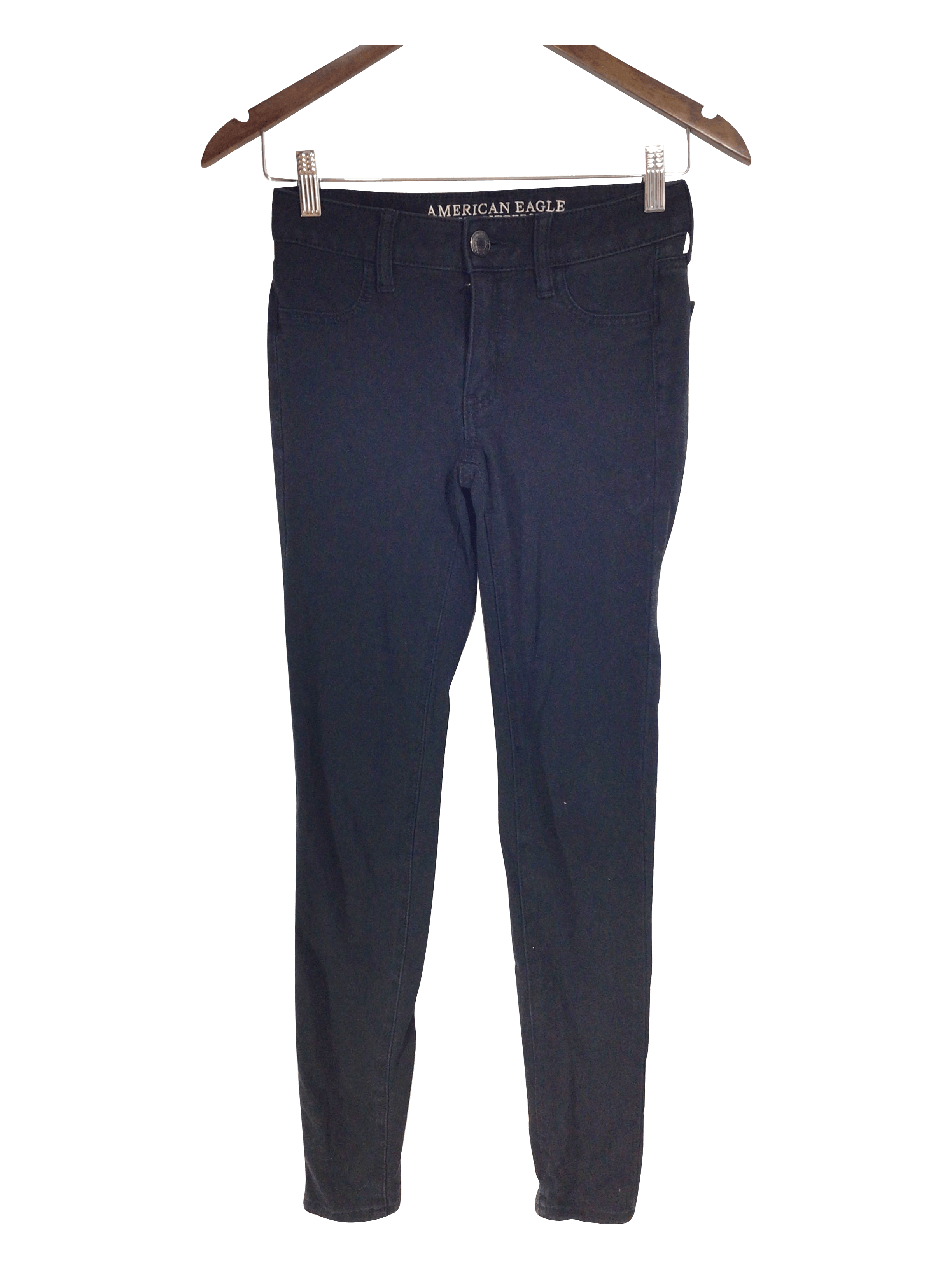 AMERICAN EAGLE Women Straight-Legged Jeans Regular fit in Black - 2