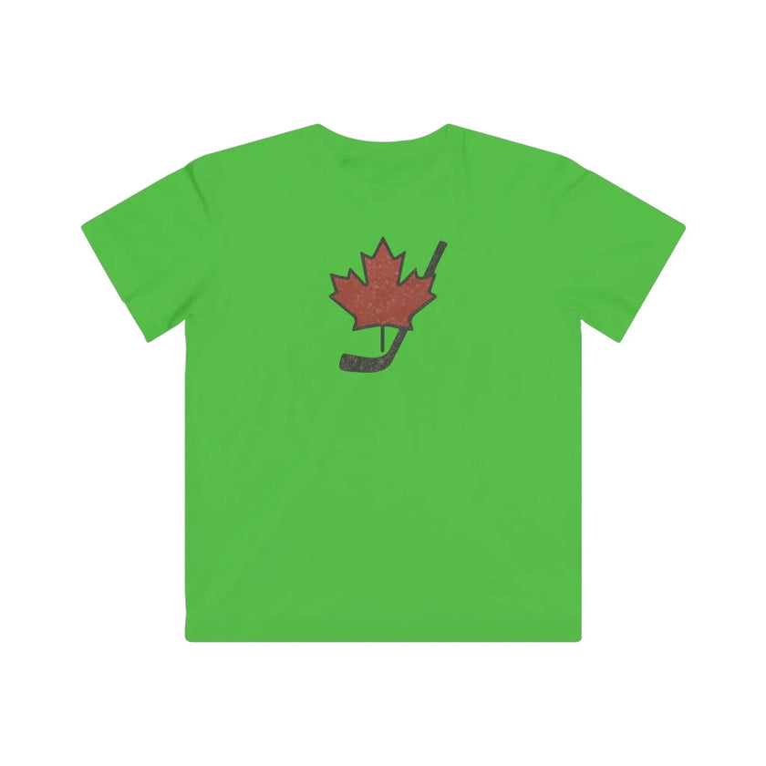 Vintage Canada Maple Leaf T-Shirt Youth Distressed Graphic Tee for Hockey Fans
