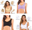 Front Cross Side Buckle Lace Side Non-Wire Sports Fitness Bra women
