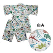 [Pre-Order] Boys' Jinbei Set: Dinosaur Pattern 2-Piece Set (Breathable Lace) (Save 50% in January)