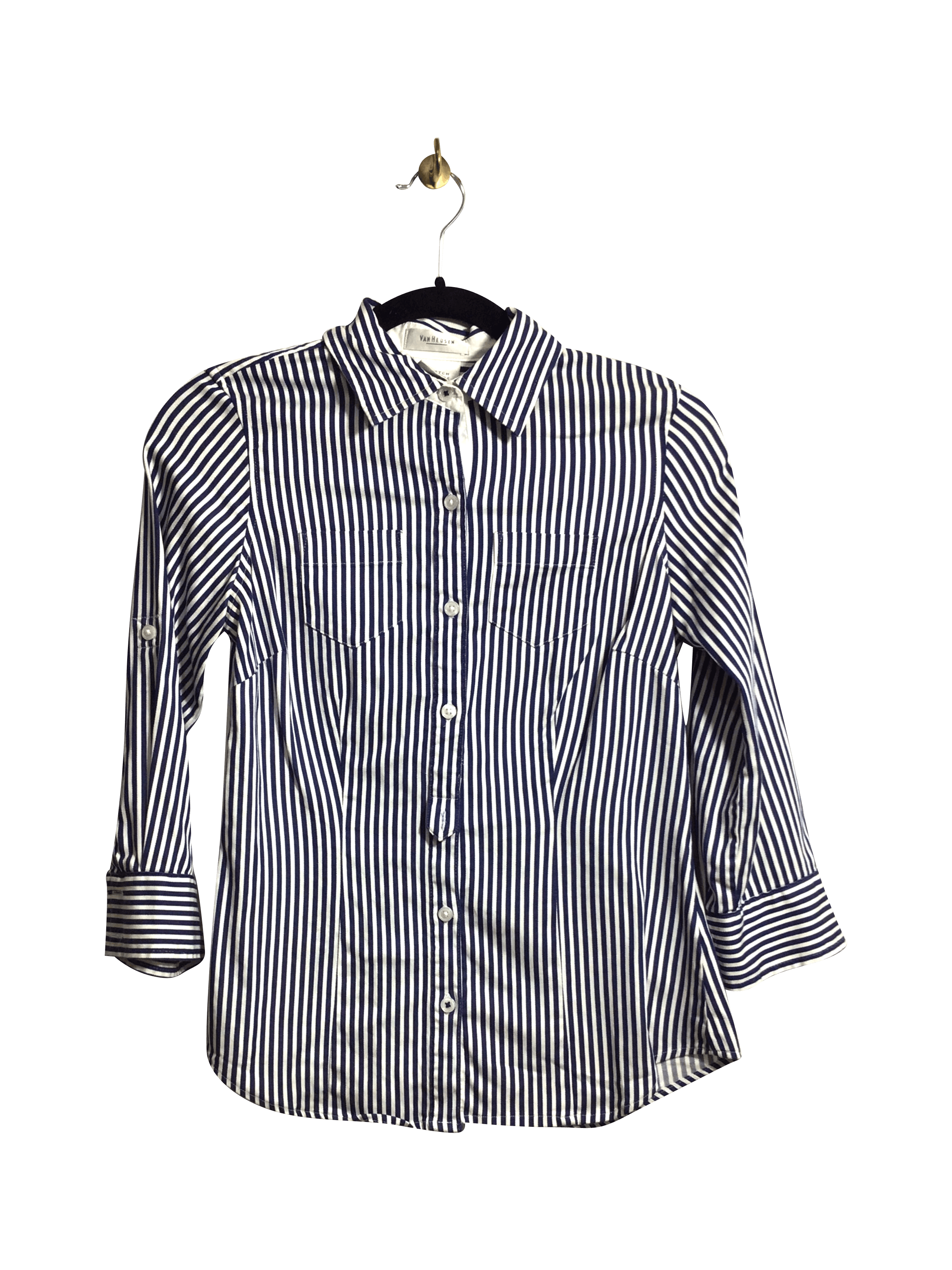 VAN HEUSEN Women Button Down Tops Regular fit in Blue - XXS