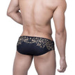 Men's Vintage Gold Foil Print Swim Briefs | Nylon Swimsuit Canada | M-XXL