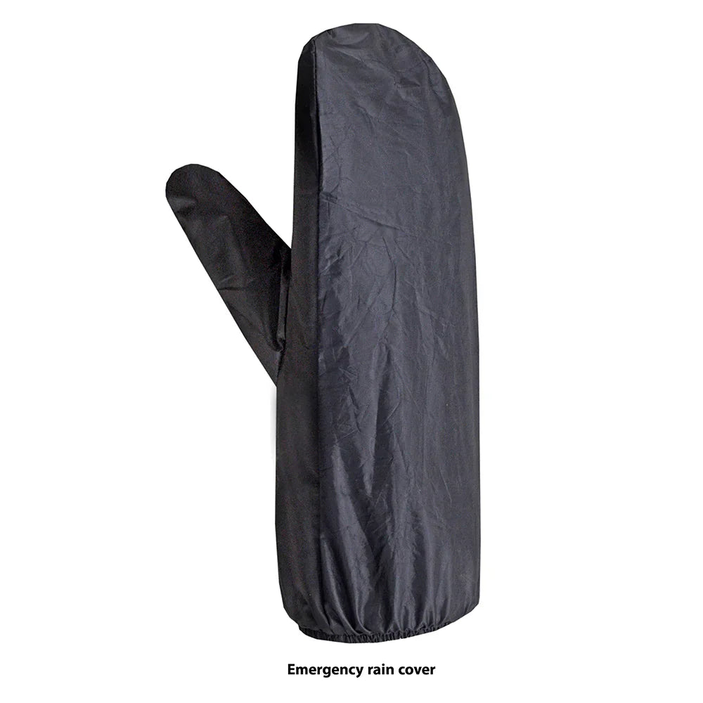Open Road Men's Leather Motorcycle Gloves w/ Rain Cover