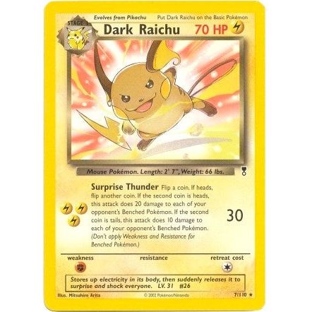 Dark Raichu - 7/110 (WotC Legendary Collection) (007/110) (PR)