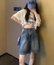 Retro Unisex Denim Jeans Short