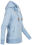 Women Printed loose hooded sweatshirt