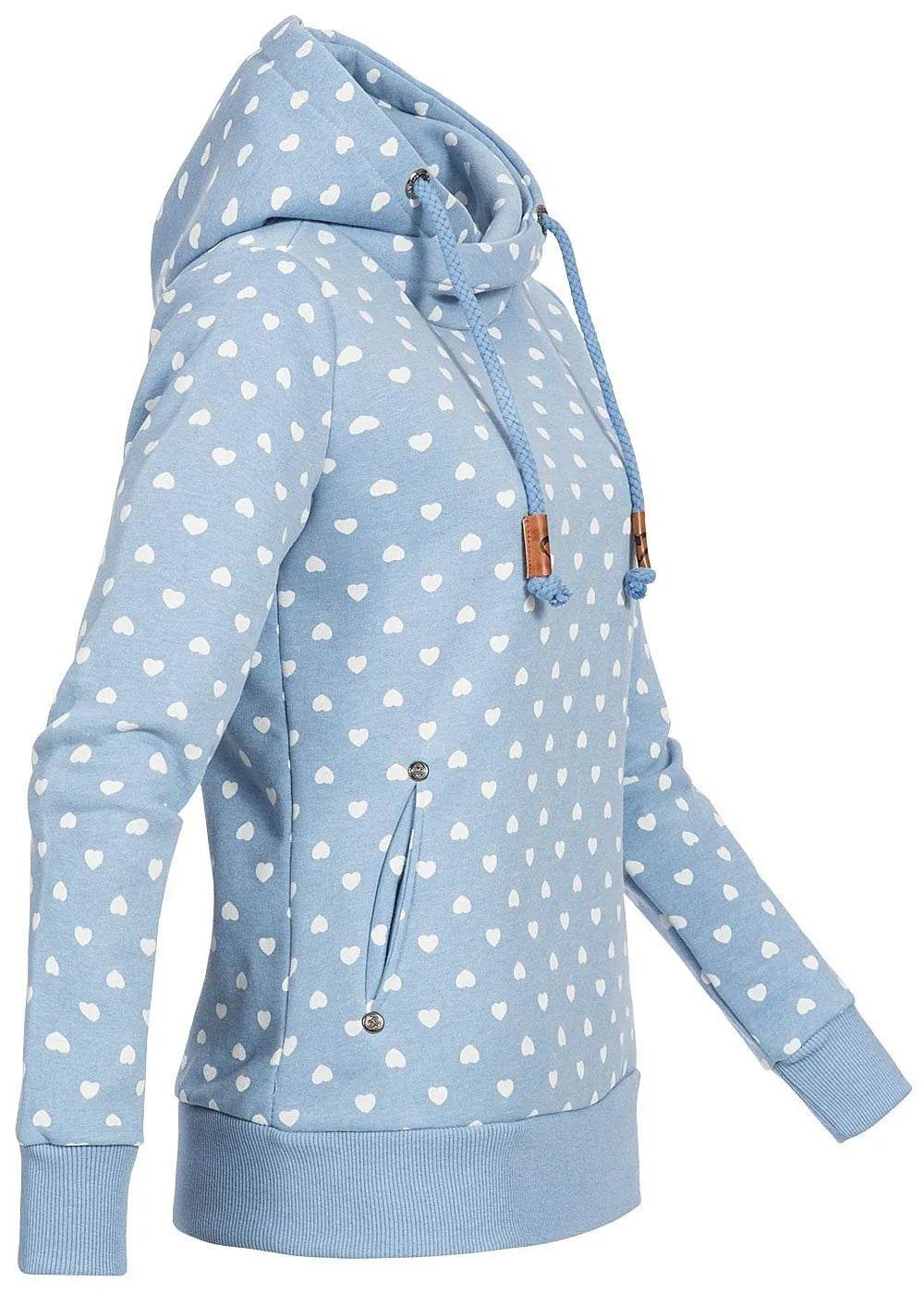 Women Printed loose hooded sweatshirt