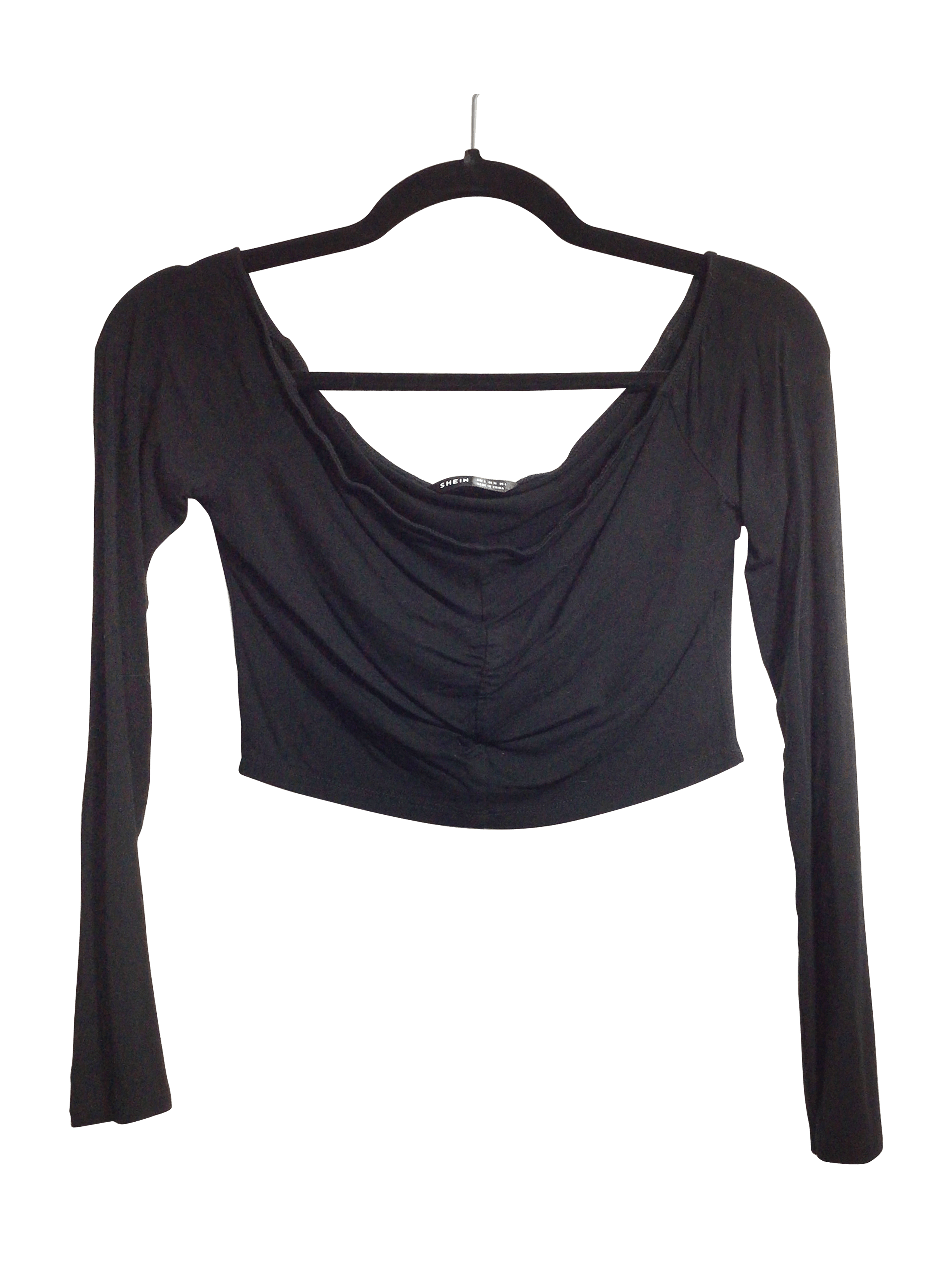 SHEIN Women Crop Tops Regular fit in Black - S