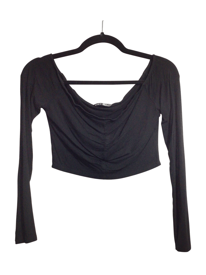 SHEIN Women Crop Tops Regular fit in Black - S