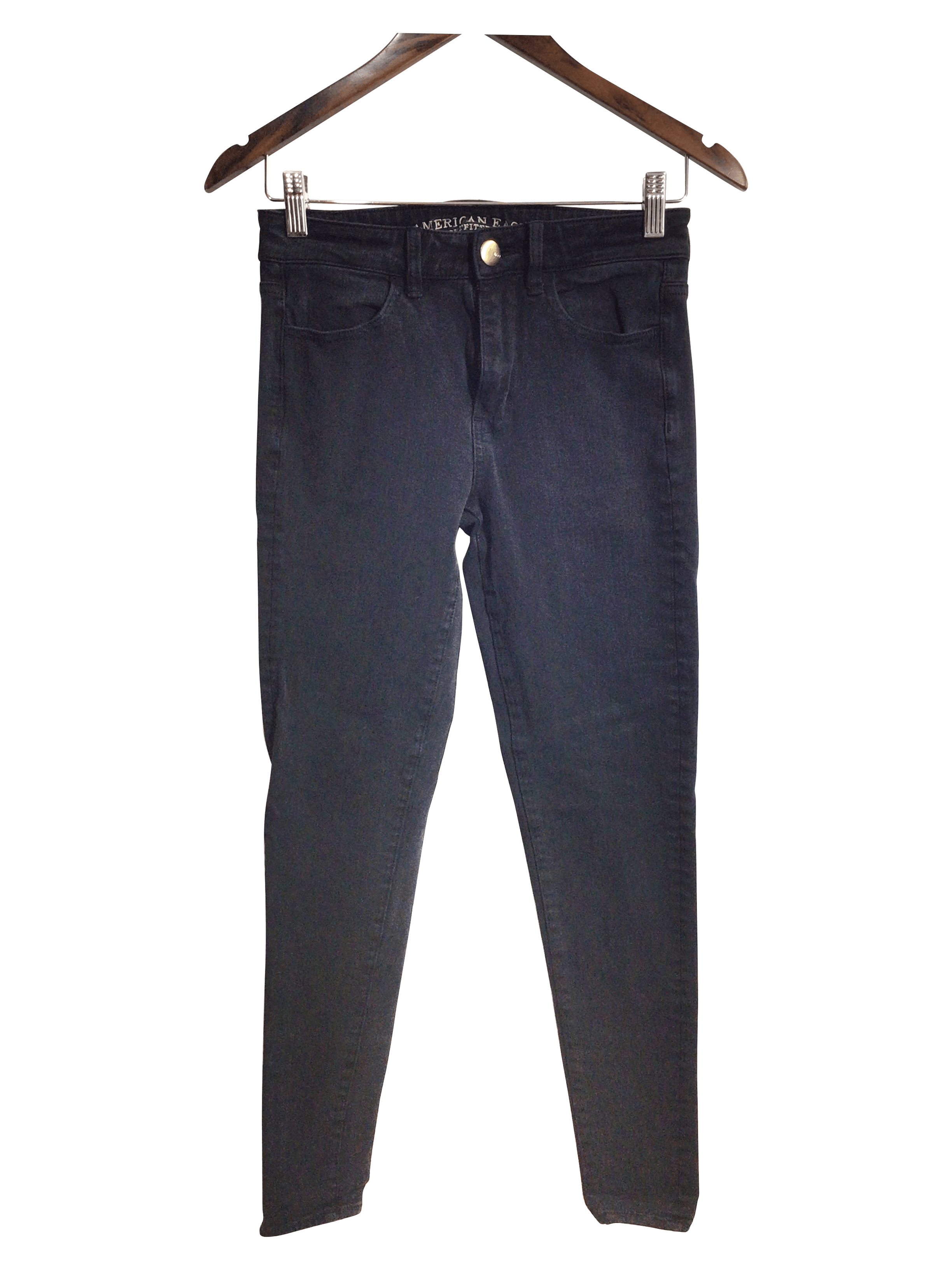AMERICAN EAGLE Women Straight-Legged Jeans Regular fit in Black - 2