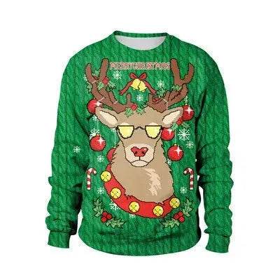 Ugly Christmas Sweater For gift Santa Deer Elf Funny Pullover