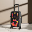 Colorful Handprint Suitcase — Neon Palm Print Carry-On Luggage
