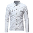 Solid color denim jacket shirt Jeans