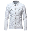 Solid color denim jacket shirt Jeans