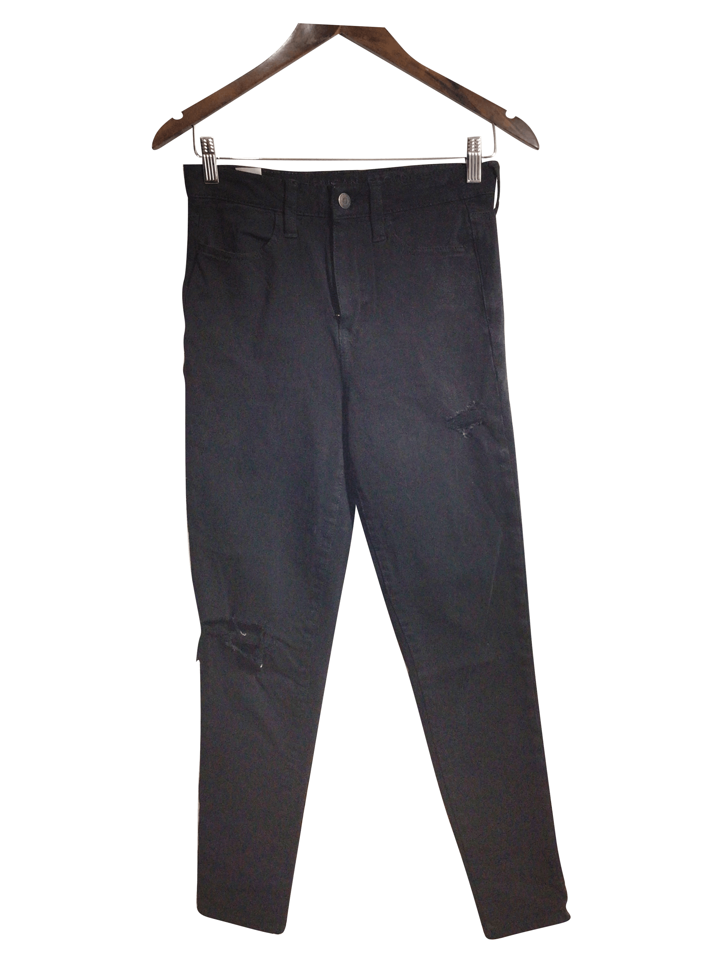 AMERICAN EAGLE Women Straight-Legged Jeans Regular fit in Black - 4