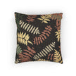 Fern Leaf Pattern Woven Pillow, Retro Botanical Throw Pillow | Earth Tone Leaves