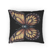 Monarch Butterfly Woven Pillow | Pixel Art Butterfly Throw Pillow
