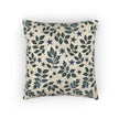 Leaf and Star Pattern Woven Pillow | Botanical Throw Cushion