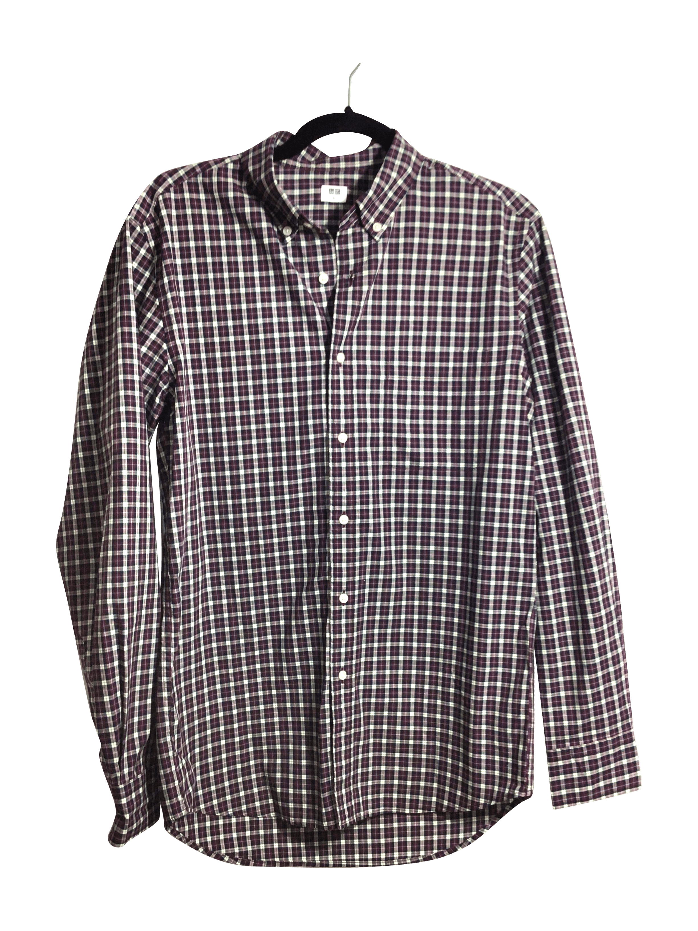 UNIQLO Men Button Down Tops Regular fit in Red - S