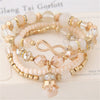 Crystal Figure Eight Crown Drop Bracelet – Rhinestone Charm Bracelet for Women