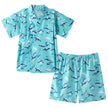 [Pre-Order] Kids' Jinbei Set: Penguin & Bear 2-Piece Set (Cool Slub Cotton) (Save 50% in January)