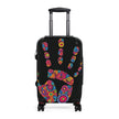 Floral Handprint Suitcase – Colorful Flower Travel Luggage