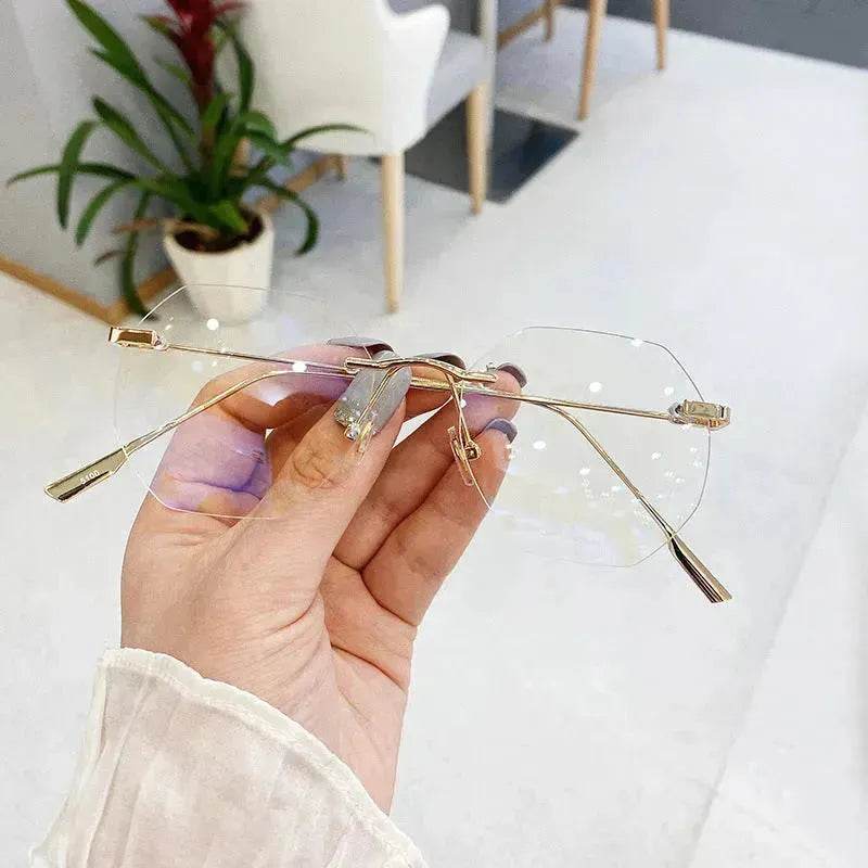 Rimless Octagon Polygon Sunglasses for Men & Women