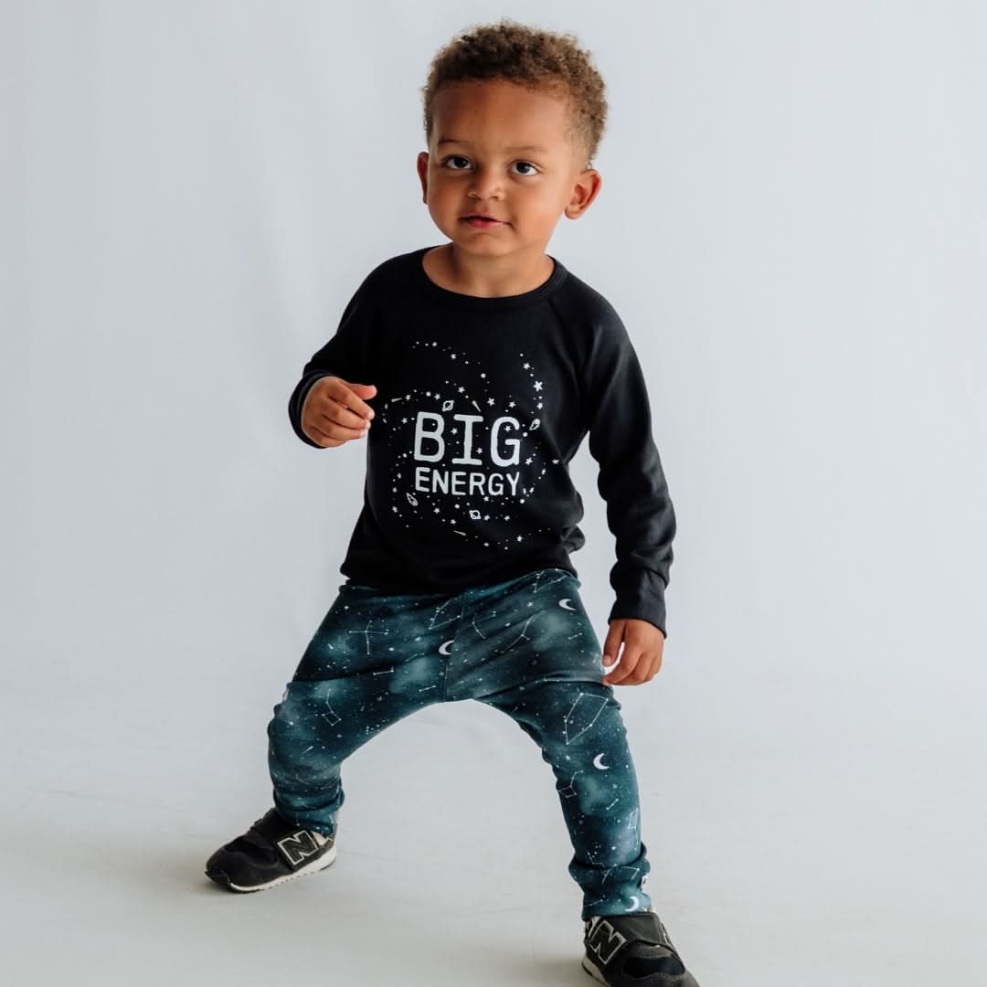 Baby/Kids' Graphic Bamboo Raglan Sleeve Pullover | Shoot For The Stars In Juniper