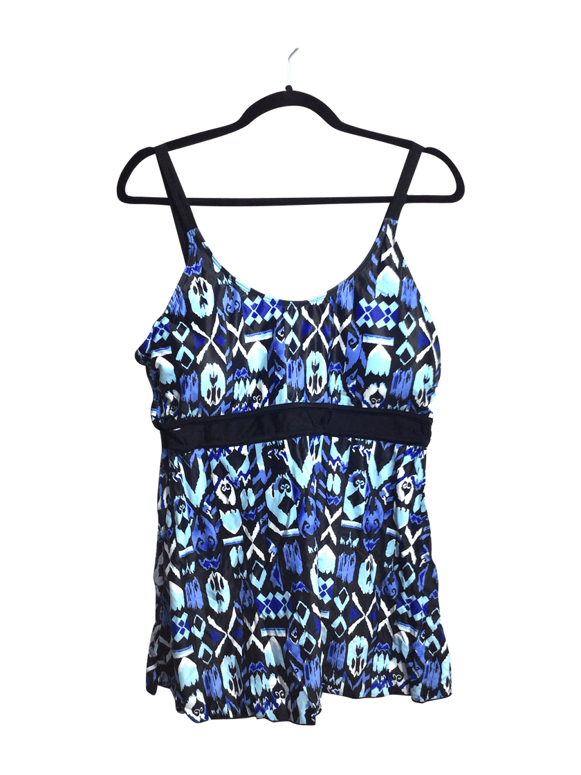 UNBRANDED Women Tankinis Regular fit in Blue - 2XL