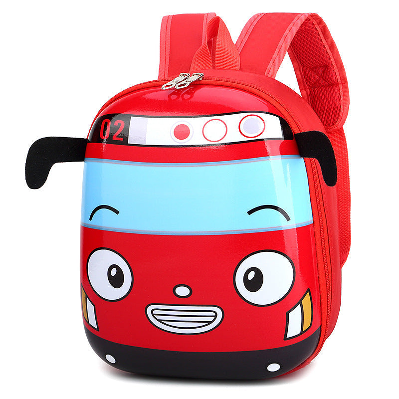 Cartoon Cute Car School Bag – Kids EVA Backpack | Green, Red, Blue & Yellow