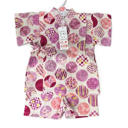 [Pre-Order] Made in Japan Jinbei Set: Traditional Pattern 2-Piece Set (Tsumugi Cotton) (Save 50% in January)