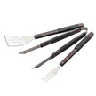 TableCraft 3-Piece Soft-Grip Grilling Tool Set with Dark Wood Handles