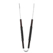 TableCraft Wooden Handle Grilling Tongs With Black Soft Grip