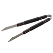 TableCraft Wooden Handle Grilling Tongs With Black Soft Grip