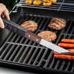 TableCraft Wooden Handle Grilling Tongs With Black Soft Grip