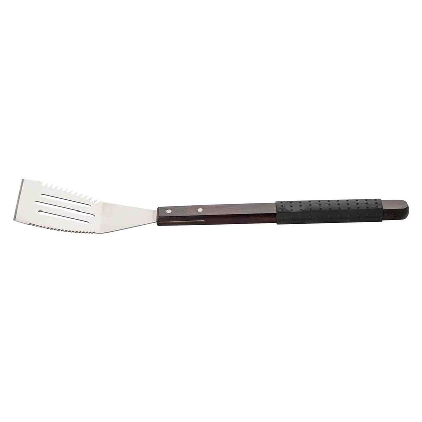 TableCraft Wooden Handle Grilling Turner with Black Soft Grip
