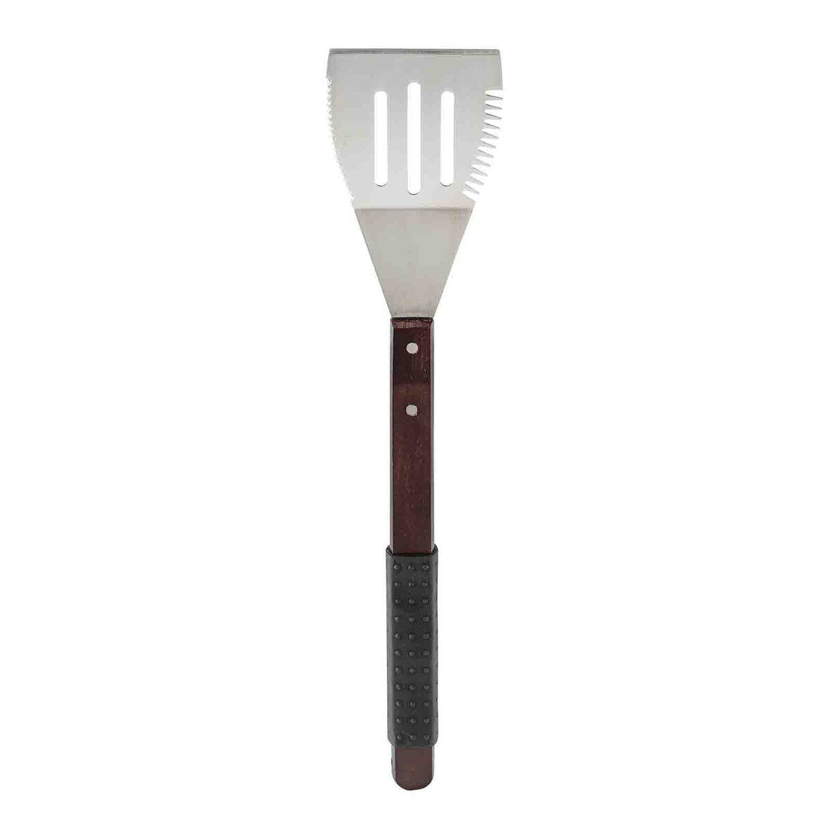 TableCraft Wooden Handle Grilling Turner with Black Soft Grip