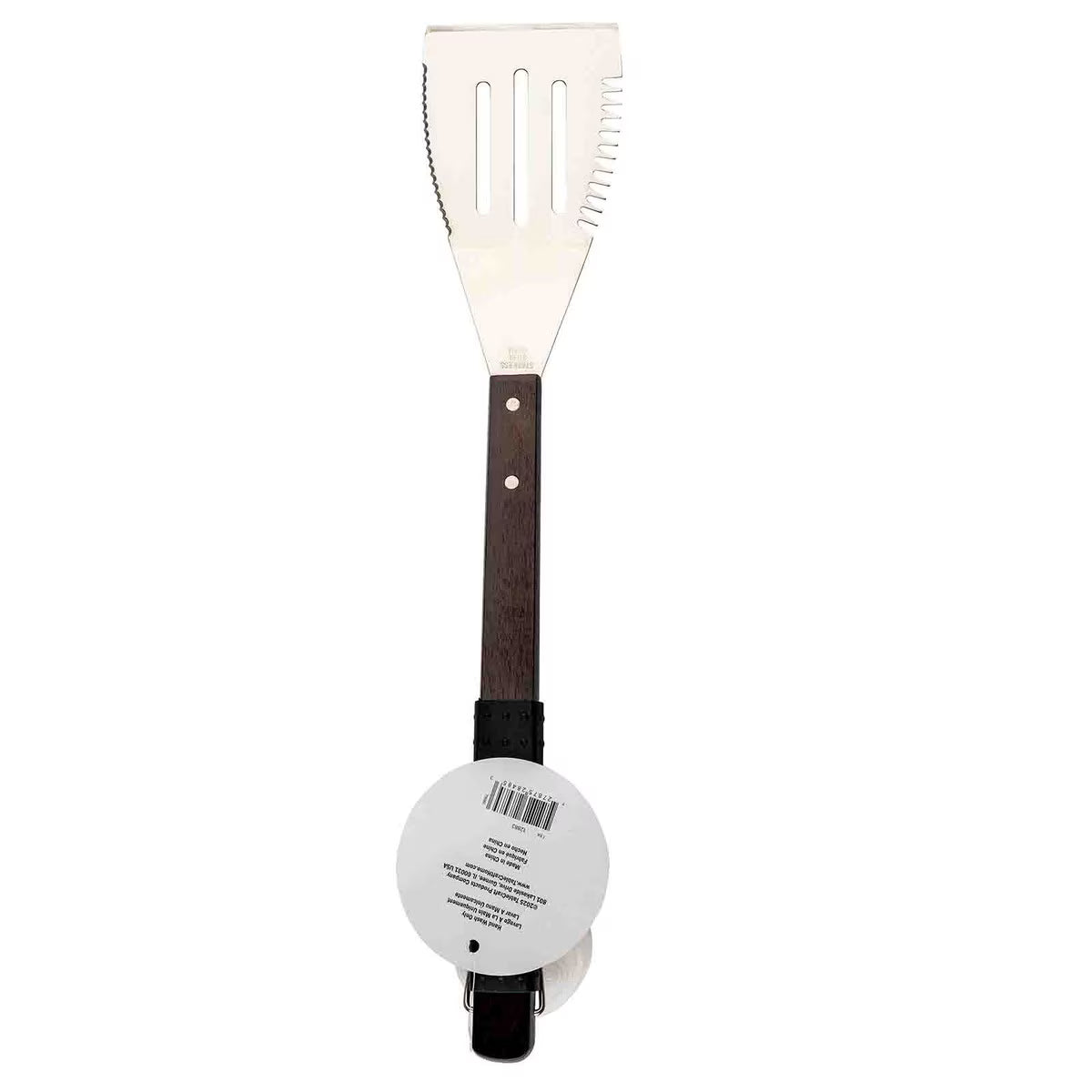 TableCraft Wooden Handle Grilling Turner with Black Soft Grip
