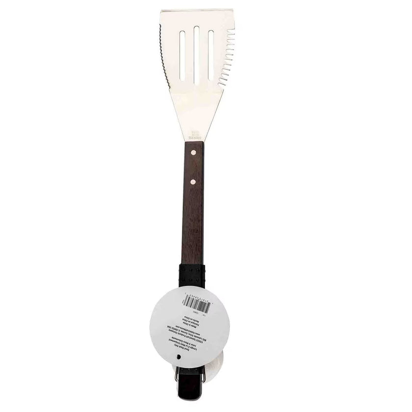 TableCraft Wooden Handle Grilling Turner with Black Soft Grip