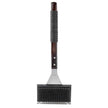 TableCraft Wooden Handle Wide Grill Brush with Black Soft Grip