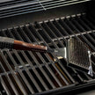 TableCraft Wooden Handle Wide Grill Brush with Black Soft Grip
