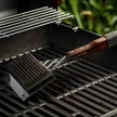 TableCraft Wooden Handle Wide Grill Brush with Black Soft Grip