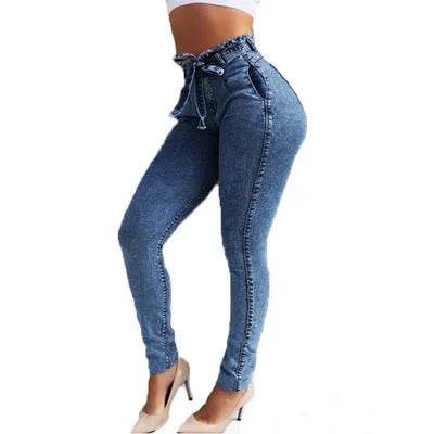High Waist Fringed jeans Bootcut Pant for Women