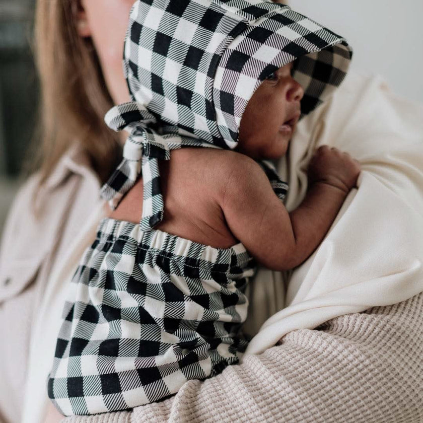 Baby/Kids' Bamboo Halter Romper | Bison Plaid