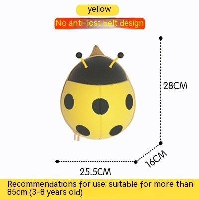 Cute Ladybug Kids Backpack – Cartoon Schoolbag for Children (Green, Orange, Red, Yellow)