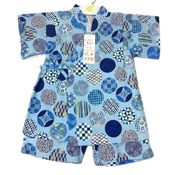 [Pre-Order] Made in Japan Jinbei Set: Traditional Pattern 2-Piece Set (Tsumugi Cotton) (Save 50% in January)