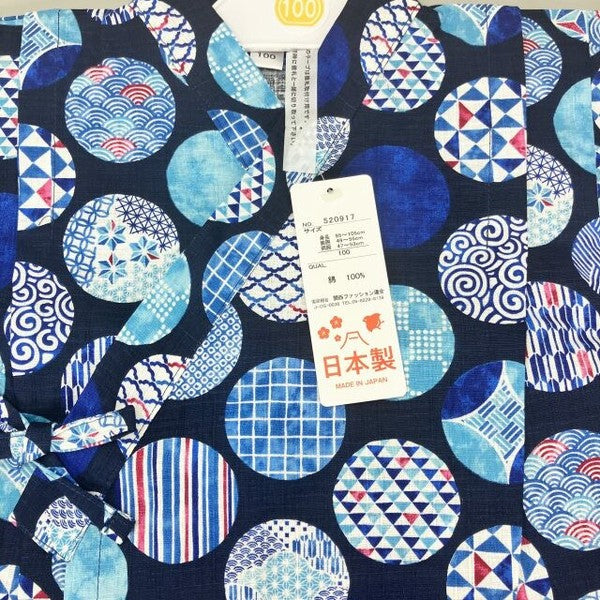 [Pre-Order] Made in Japan Jinbei Set: Traditional Pattern 2-Piece Set (Tsumugi Cotton) (Save 50% in January)