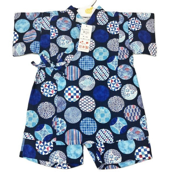 [Pre-Order] Made in Japan Jinbei Set: Traditional Pattern 2-Piece Set (Tsumugi Cotton) (Save 50% in January)
